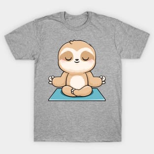 Cute Sloth Meditating T-Shirt